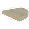 vidaXL Étagères d'angle flottantes 4 pcs chêne 35x35x3,8 cm MDF