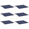 vidaXL Coussins de palette lot de 6 bleu marine 50x50x4cm tissu oxford