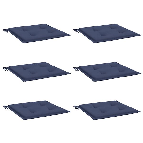 vidaXL Coussins de palette lot de 6 bleu marine 50x50x4cm tissu oxford