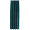 vidaXL Rideaux occultants 2 pcs Vert fonc&eacute; 140 x 260 cm Velours