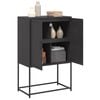 vidaXL Buffet haut noir 68,5x38,5x107 cm acier