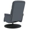 vidaXL Fauteuil inclinable avec repose-pied gris fonc&eacute; velours
