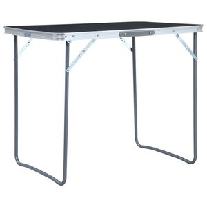 vidaXL Table pliable de camping avec cadre en m&eacute;tal 80x60 cm Gris