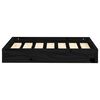 vidaXL Lit pour chien Noir 61,5x49x9 cm Bois de pin solide