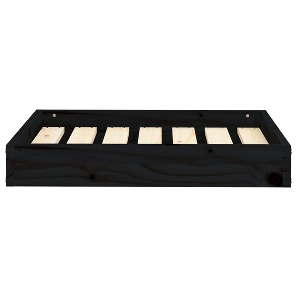 vidaXL Lit pour chien Noir 61,5x49x9 cm Bois de pin solide