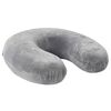 vidaXL Oreiller avec oreiller Gris 27 x 27 x 8,5 cm Velours