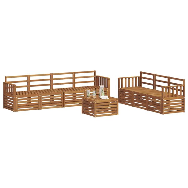 vidaXL Ensembles de canap&eacute;s 8 pcs Naturel Bois d'Acacia Massif