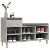 vidaXL Armoire à chaussures Gris béton 102x36x60 cm Bois d'ingénierie