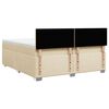 vidaXL Sommier &agrave; lattes de lit avec matelas Cr&egrave;me 200x200 cm Tissu