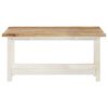 vidaXL Table basse extensible blanc 90x(45-90)x45 cm bois de manguier