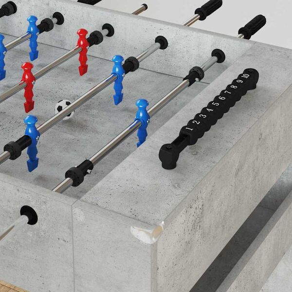 vidaXL Table de Foosball Gris B&eacute;ton 125 x 60,5 x 80 cm
