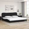 vidaXL Cadre de lit sans matelas Hvar noir 200x200 cm similicuir