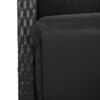 vidaXL Ensemble &agrave; manger de jardin coussins 7pcs Noir R&eacute;sine tress&eacute;e
