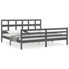 vidaXL Cadre de lit sans matelas gris 200x200 cm bois massif