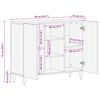 vidaXL Buffet avec porte Marron 90 x 33 x 75 cm Bois de mangue massif