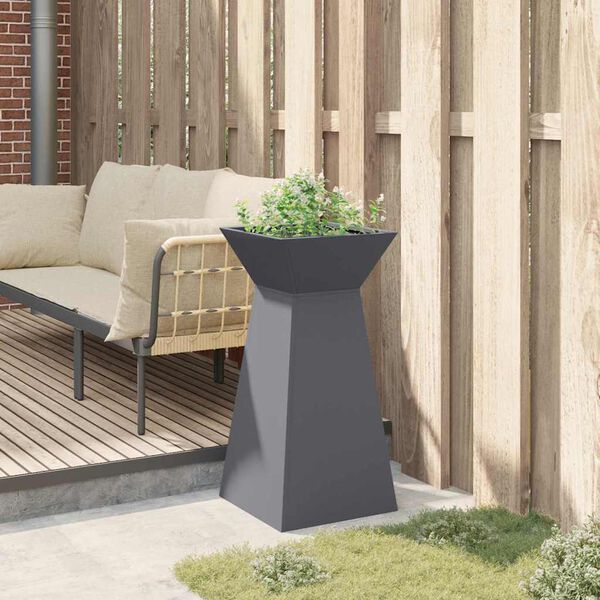 vidaXL Jardinière à pilier Anthracite 35 x 35 x 73 cm