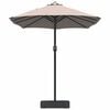 vidaXL Parasol de jardin Taupe 385 x 209 x 244 cm tissu