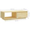 vidaXL Table basse 110x50x33,5 cm bois de pin massif