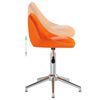 vidaXL Chaise pivotante de salle &agrave; manger Orange Similicuir
