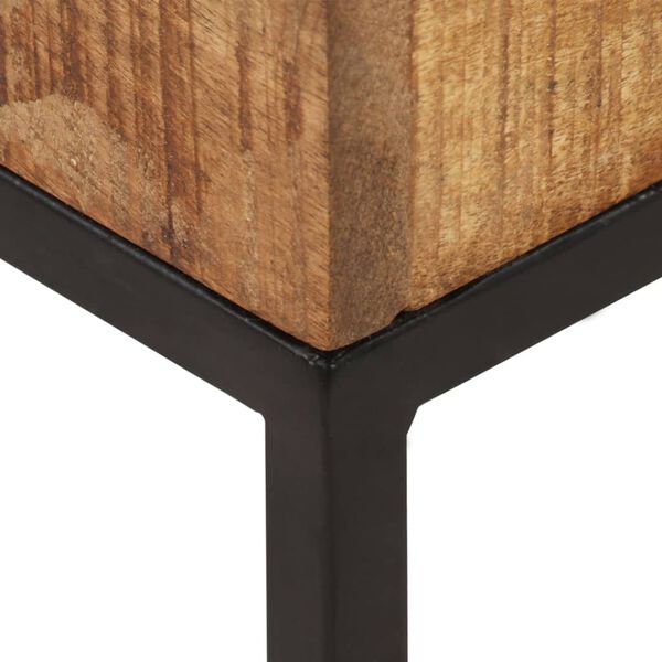 vidaXL Table d'appoint 30x30x33 cm Bois de manguier brut
