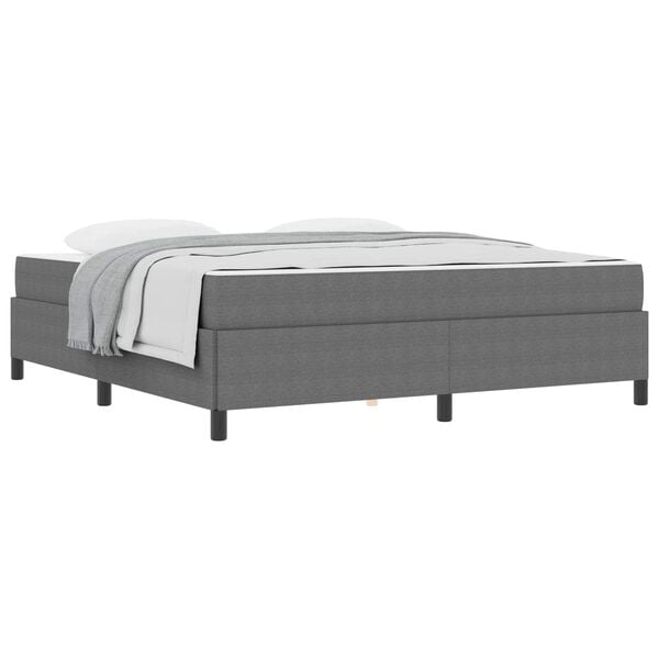 vidaXL Cadre de lit avec matelas Gris clair 180 x 200 cm tissu