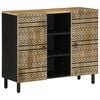 vidaXL Buffet 90x33,5x75 cm bois de manguier brut massif