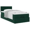 vidaXL Cadre de lit ottoman avec matelas vert fonc&eacute; 80x200 cm velours