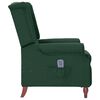 vidaXL Fauteuil de massage inclinable Vert fonc&eacute; Tissu