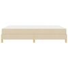 vidaXL Lit &agrave; ressorts avec matelas Cr&egrave;me 160 x 200 cm tissu