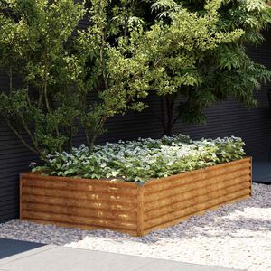 vidaXL Lit sur&eacute;lev&eacute; de jardin 195x100x36 cm acier corten