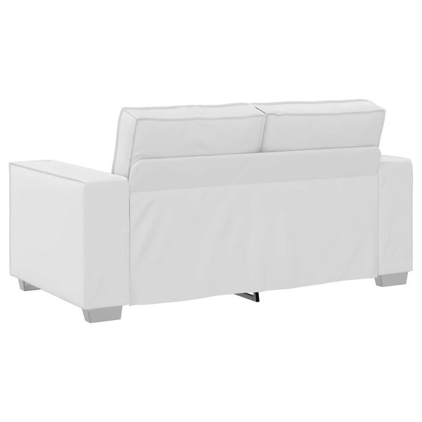 vidaXL Canap&eacute; 120cm Blanc tissu