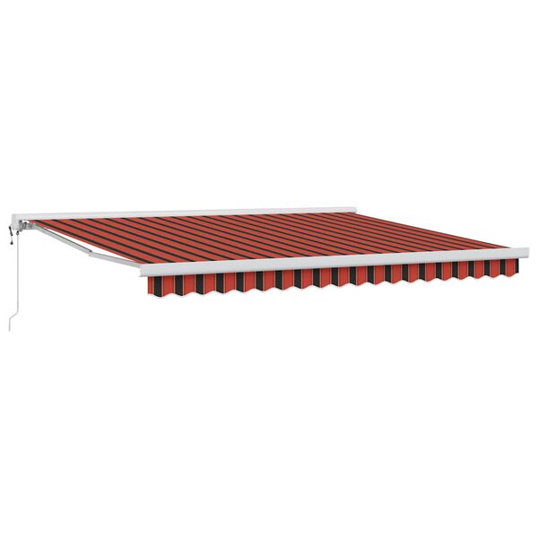 vidaXL Auvent Rétractable orange et marron 350 x 250 cm