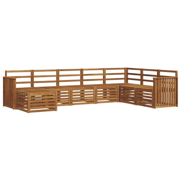 vidaXL Ensembles de canap&eacute;s 8 pcs Naturel Bois d'Acacia Massif
