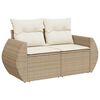 vidaXL Salon de jardin avec coussins 10 pcs beige r&eacute;sine tress&eacute;e