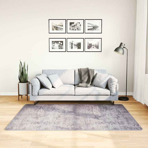 vidaXL Tapis lavable 120x180 cm gris