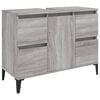 vidaXL Meuble d'&eacute;vier sonoma gris 80x33x60 cm bois d'ing&eacute;nierie