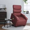 vidaXL Fauteuil inclinable de massage &eacute;lectrique rouge bordeaux