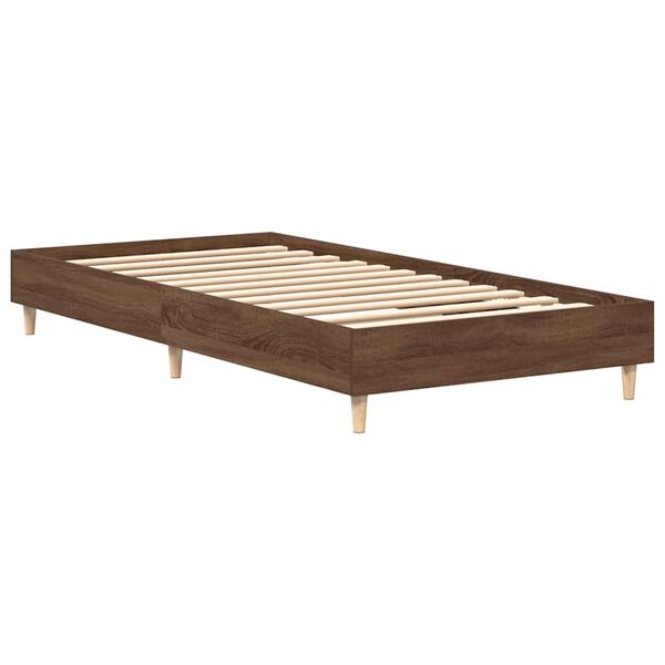 vidaXL Cadre de lit sans matelas ch&ecirc;ne marron 90x200cm bois ing&eacute;nierie