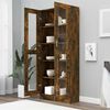 vidaXL Armoire à vitrine Chêne fumé 82,5x30,5x185 cm Bois ingénierie