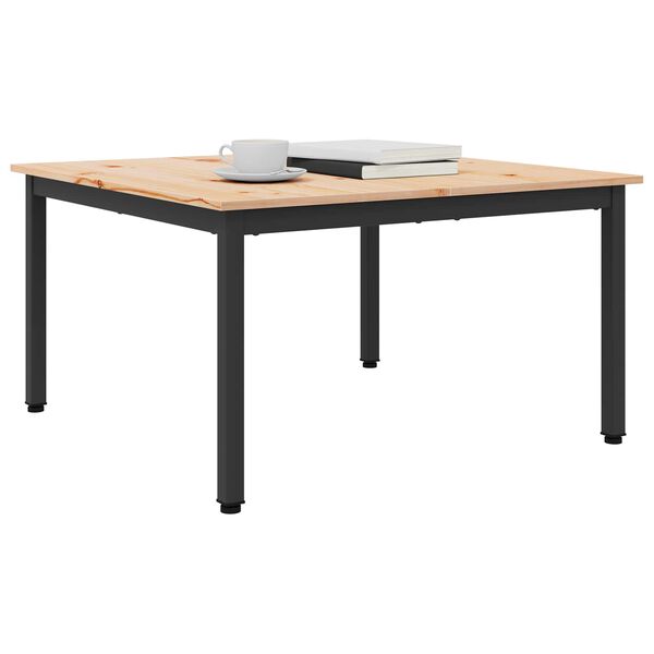 vidaXL Table basse Naturel 80 x 80 x 45 cm Bois de pin massif