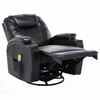 vidaXL Fauteuil à bascule de massage Noir Similicuir