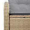 vidaXL Canapé de jardin Beige 121 x 62 x 69cm polyrotin