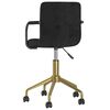 vidaXL Chaises pivotantes &agrave; manger lot de 4 noir velours