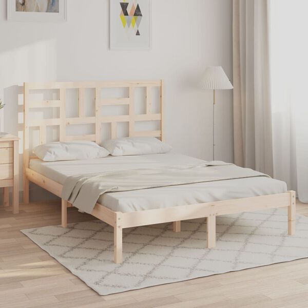 vidaXL Cadre de lit sans matelas bois massif 120x190 cm