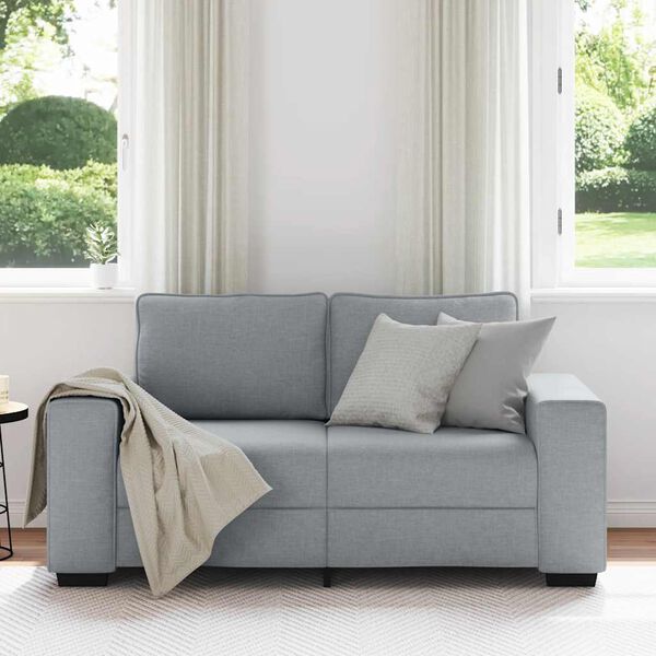 vidaXL Canap&eacute; &agrave; 2 places gris clair 160x77x82 cm tissu