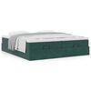 vidaXL Cadre de lit ottoman avec matelas vert fonc&eacute; 200x200 cm velours