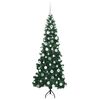 vidaXL Arbre de No&euml;l artificiel d'angle Vert 180 cm PVC et m&eacute;tal