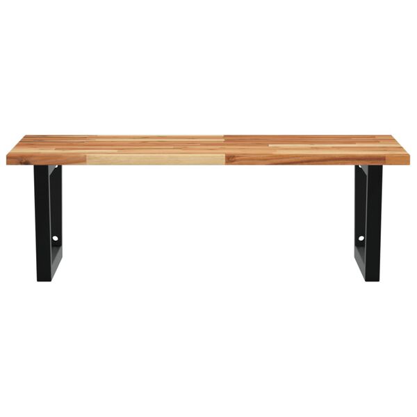 vidaXL &Eacute;tag&egrave;re de vasque murale acier et bois massif d'acacia