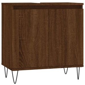 vidaXL Armoire de bain ch&ecirc;ne marron 58x33x60 cm bois d'ing&eacute;nierie