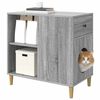 vidaXL Maison pour chat Gris Sonoma 72 x 42.5 x 70 cm